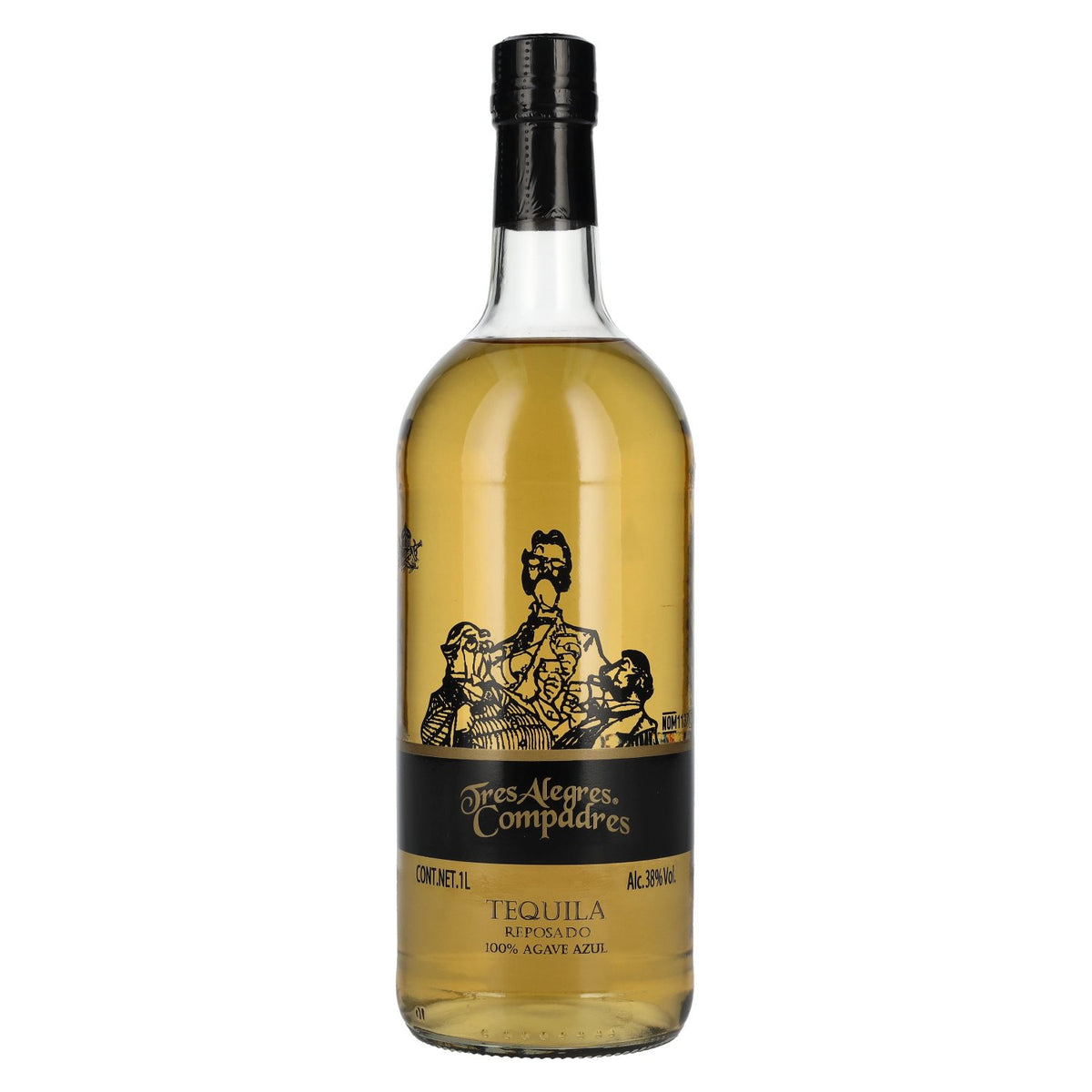 La Cofradia Tres Alegres Compadres Tequila Reposado 100% agave 38% vol. 1 l