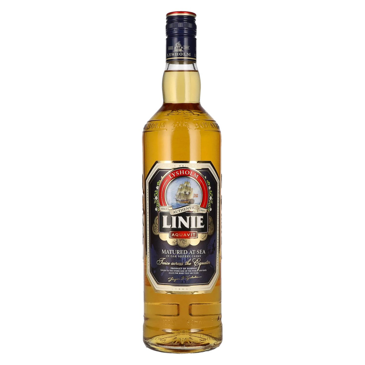 Linie Aquavit Authentic 41.5% ABV 1 litre