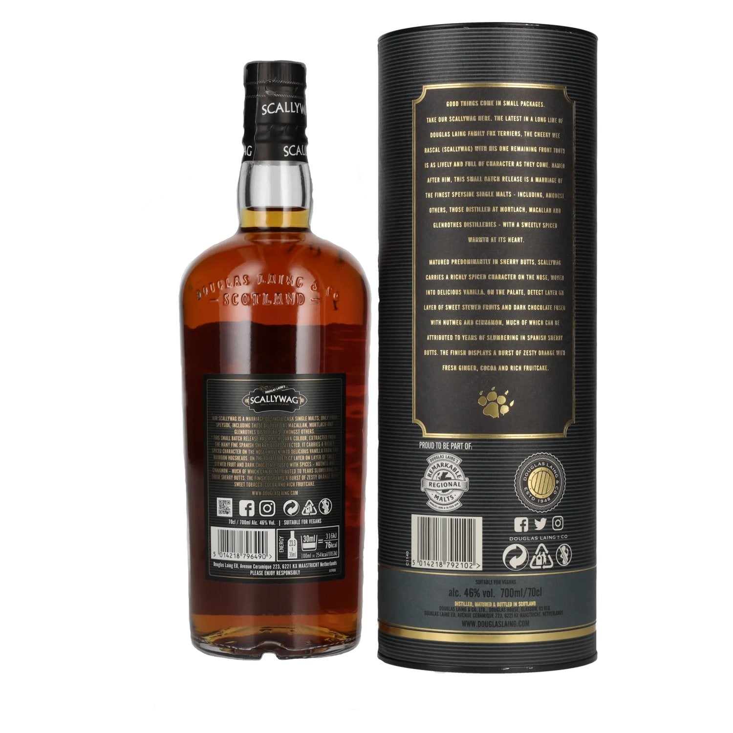 Douglas Laing Scallywag Speyside Blended Malt 46% Vol. 0,7l in geschenkverpakking