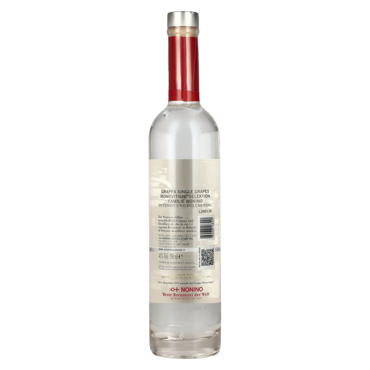 Nonino Grappa Monovitigni Single Grapes 40% vol. 0.5 l