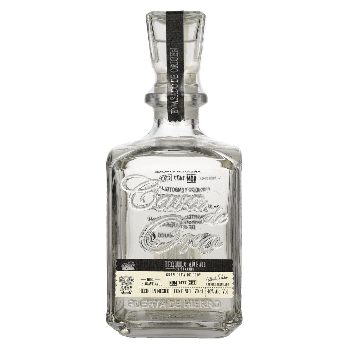 Gran Cava de Oro Tequila AÑEJO CRISTALINO 100% blauwe agave 40% vol. 0,7 l