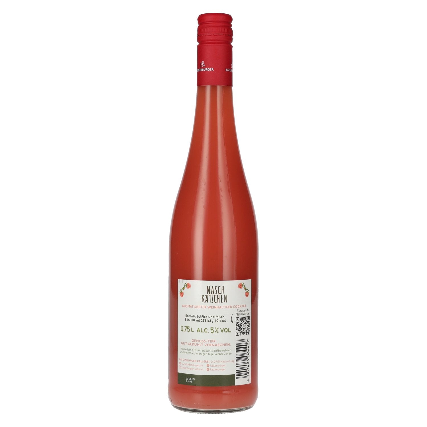 Katlenburger Naschkätzchen Aardbeiendrank 5% Vol. 0,75l