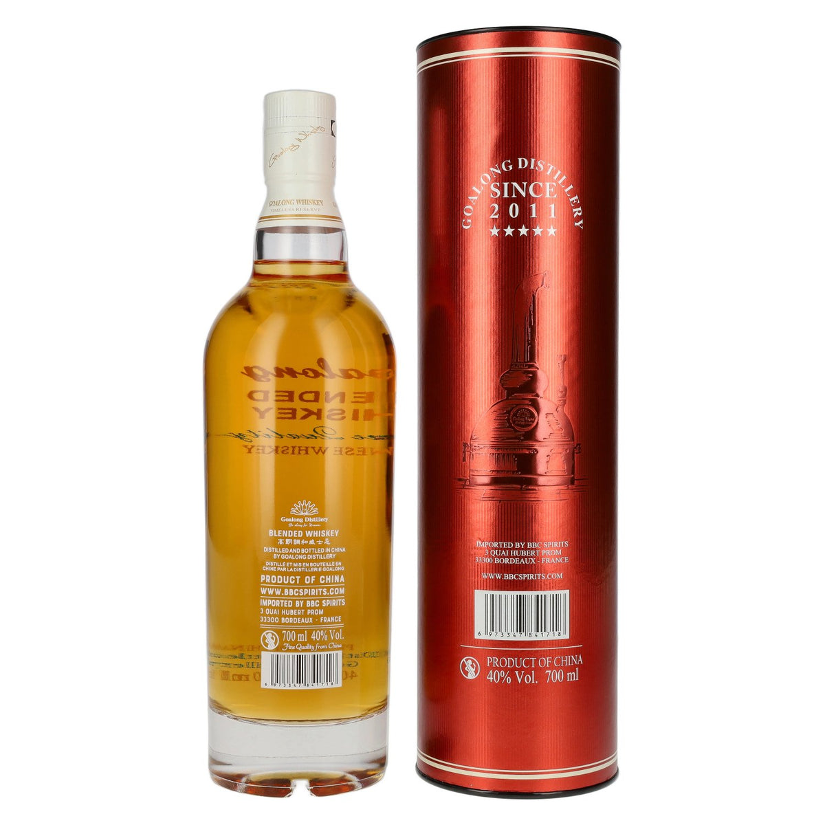 Goalong Premium Blended OAK CASK Chinese Whiskey 40 % vol., 0,7 l, dans un coffret cadeau