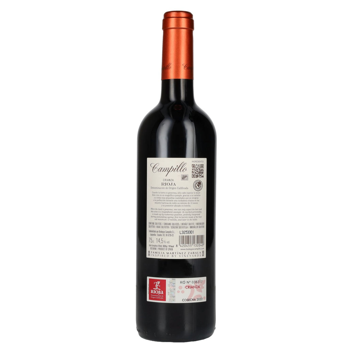 Campillo Crianza Rioja DOC 2022 14.5% ABV 0.75 l