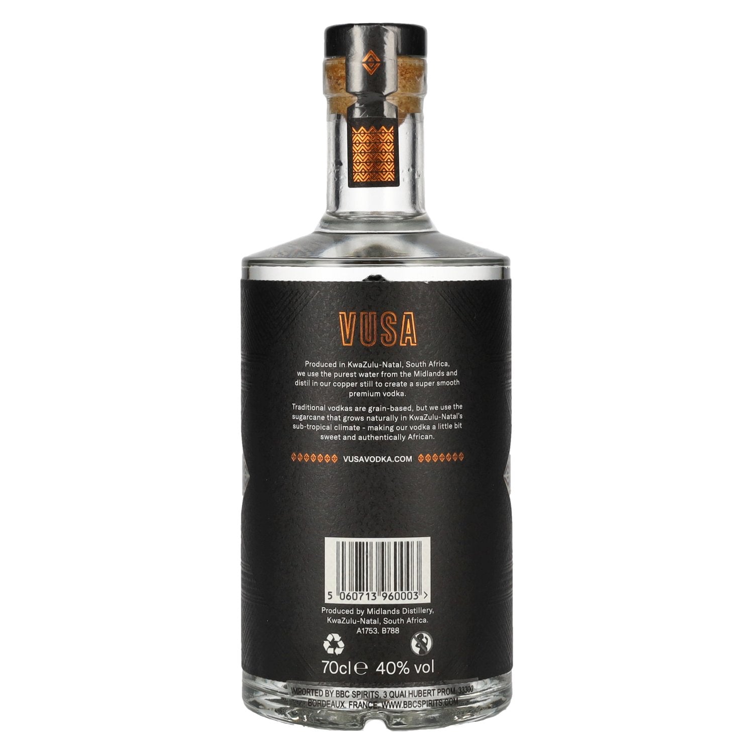 Vusa African Vodka 40% Vol. 0,7l