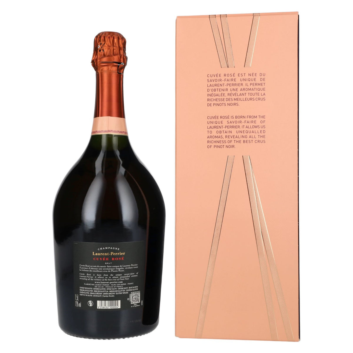 Champagne Laurent Perrier CUVÉE ROSÉ Brut 12 % vol. 1,5 l dans un coffret cadeau