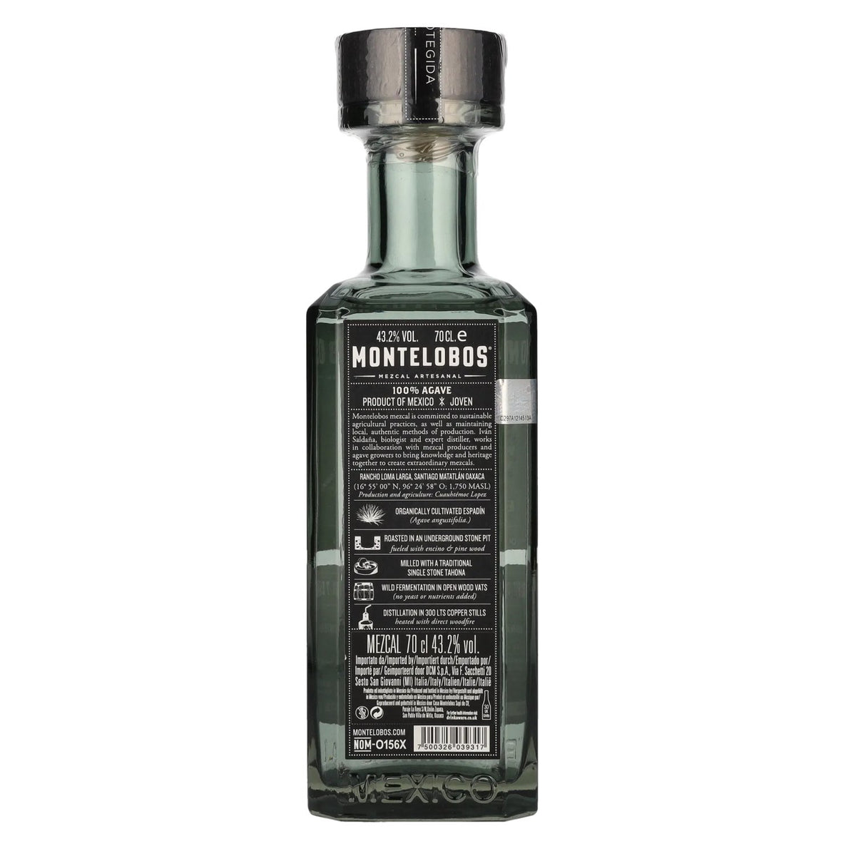 Montelobos ESPADÍN Joven 100% agave mezcal artesanal 43,2% vol. 0,7 l