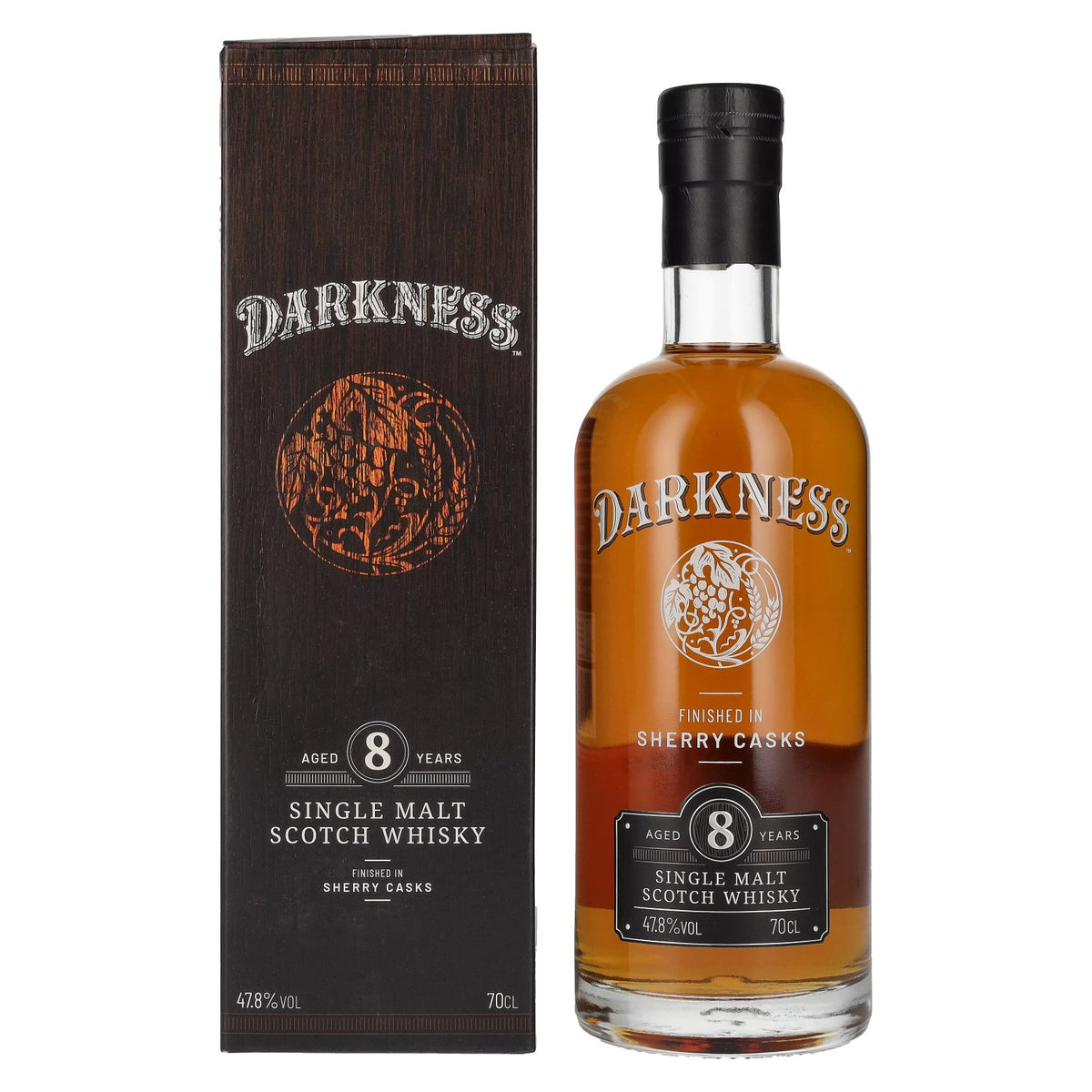 Darkness! 8 Years Old Single Malt Scotch Whisky SHERRY CASKS 47.8% ABV 0.7l in a gift box
