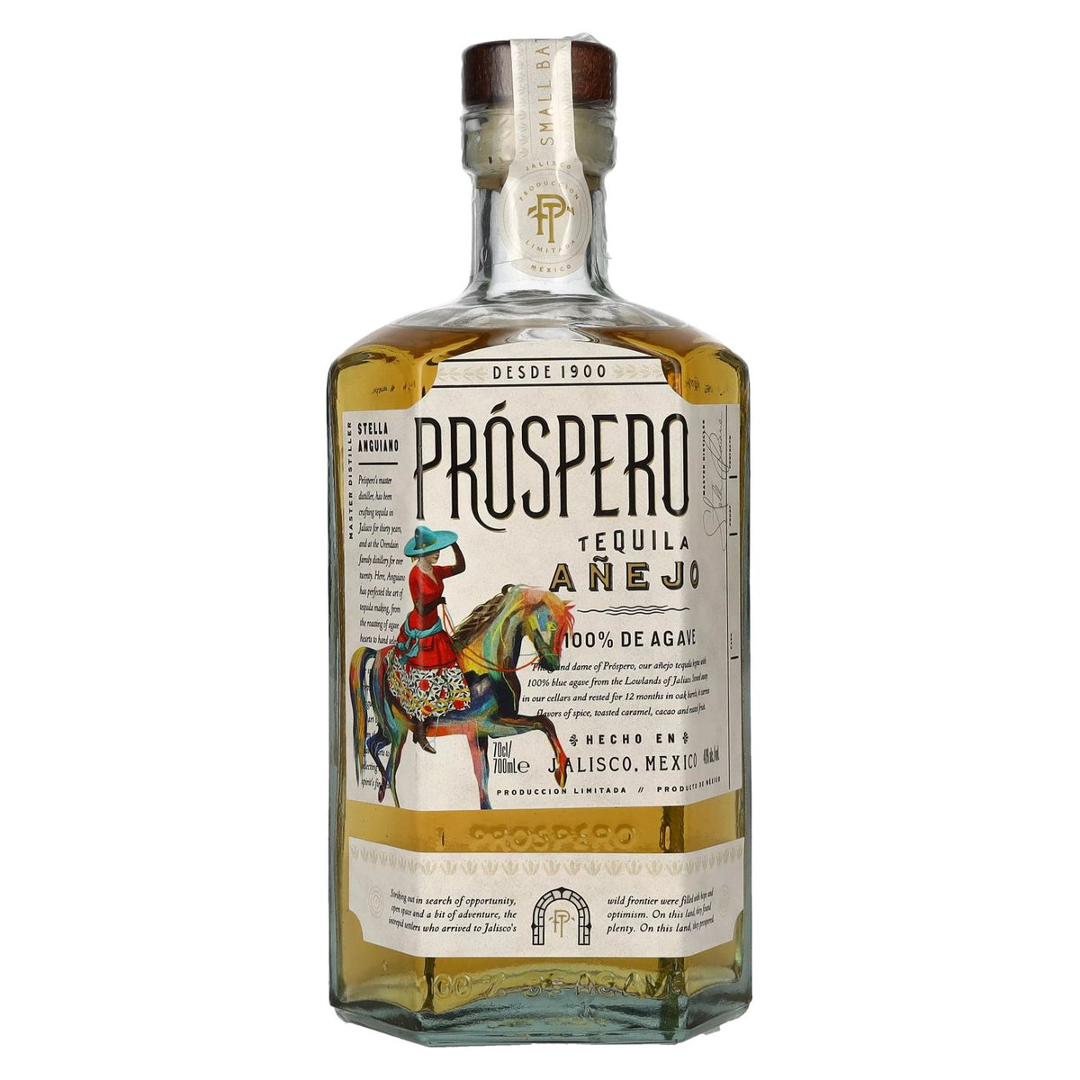 Próspero Tequila Añejo 100% Agave by Rita Ora 40% ABV 0.7 l