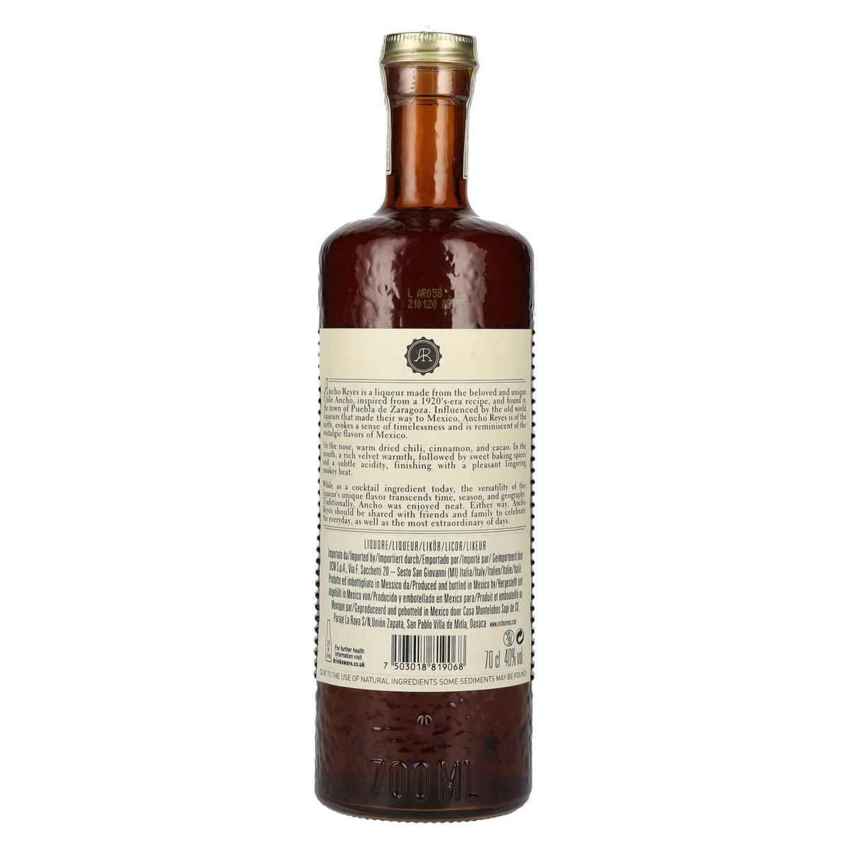 Ancho Reyes Ancho Chile Liqueur 40% ABV 0.7l