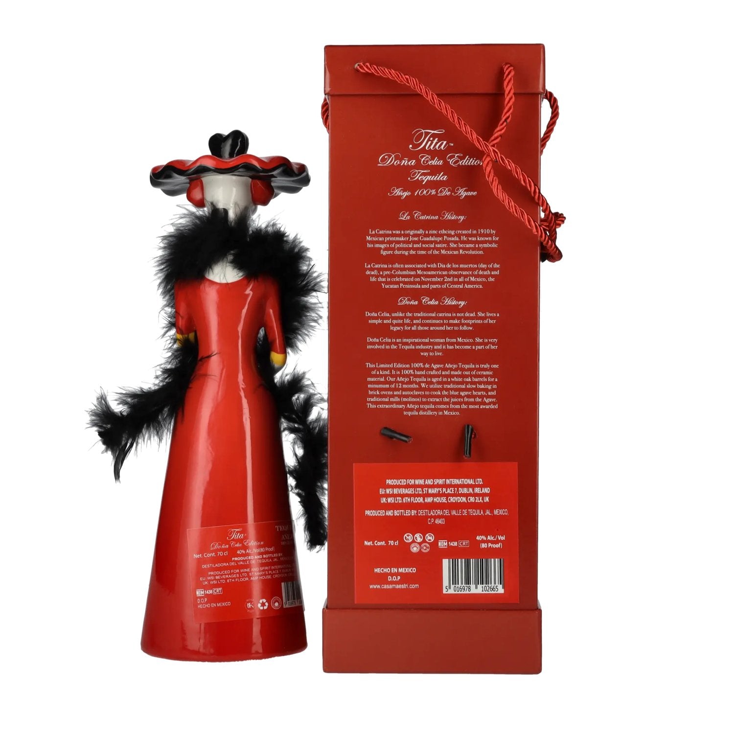 Dona Celia Tequila Añejo 100% de Agave 40% Vol. 0,7l in geschenkverpakking