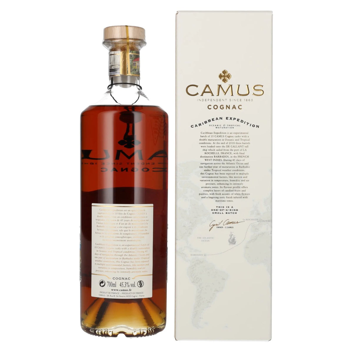 Cognac Camus CARIBBEAN EXPEDITION 45,3 % vol., 0,7 l, dans un coffret cadeau