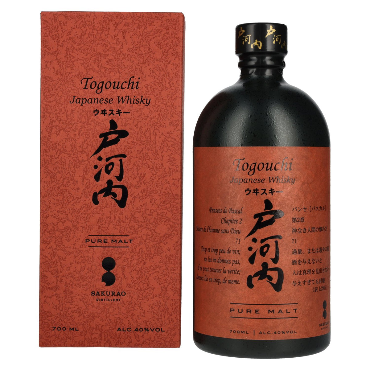 Togouchi PURE MALT Japanese Whisky 40% vol. 0.7 l in a gift box