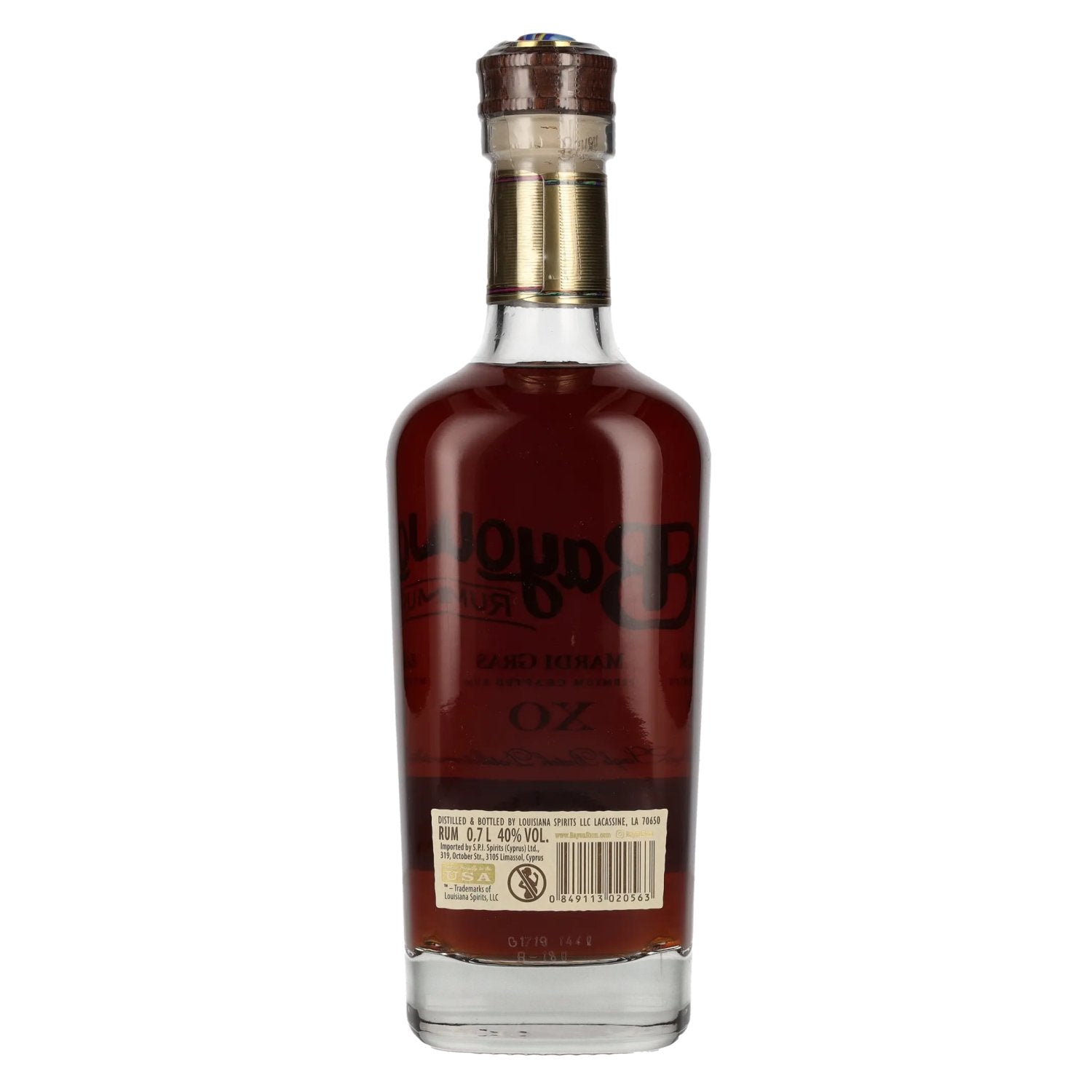 Bayou XO MARDI GRAS Premium Crafted Rum 40% Vol. 0,7l