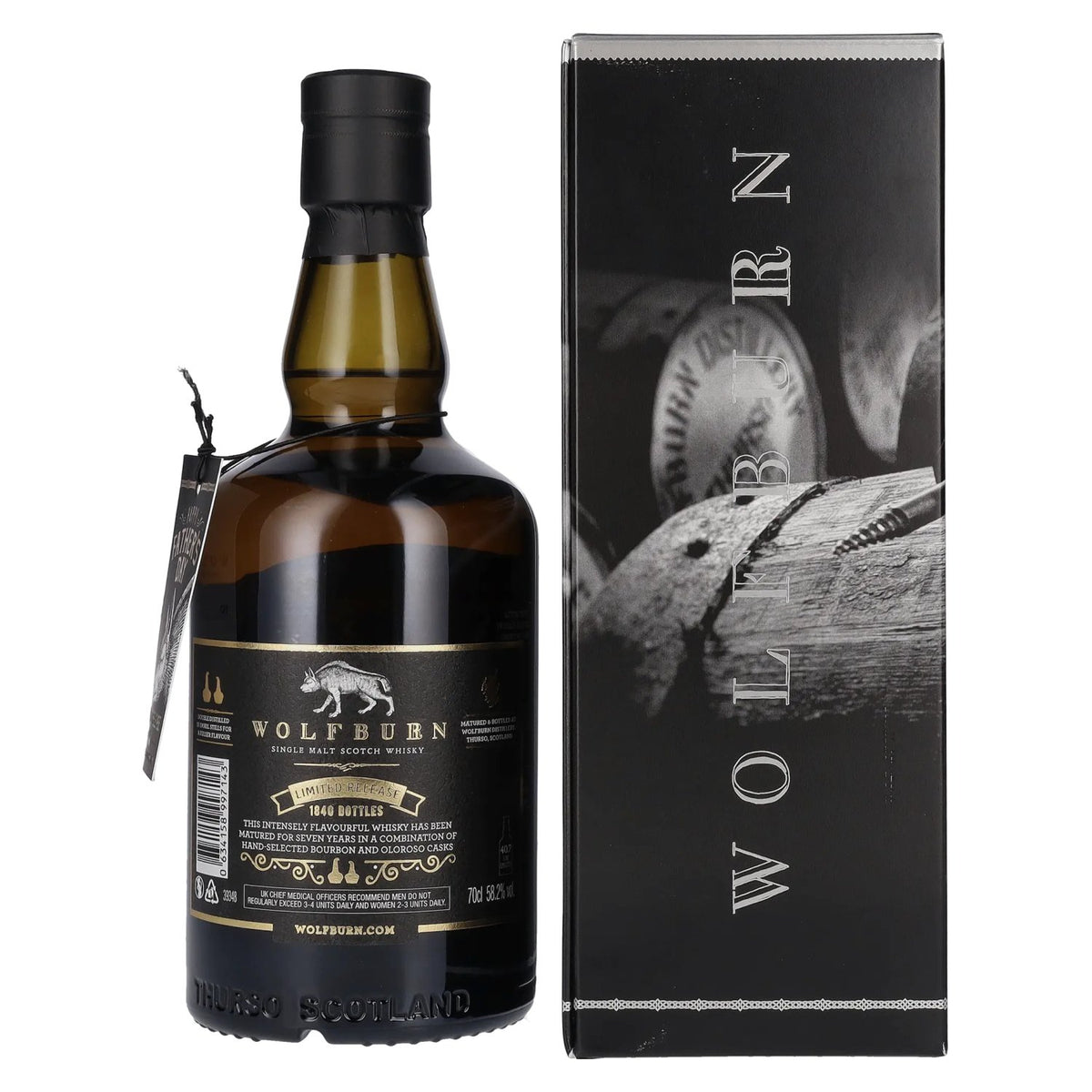 Wolfburn 7 Years Old Single Malt CASK STRENGTH Father's Day Edition 58,2% Vol. 0,7l in Geschenkbox