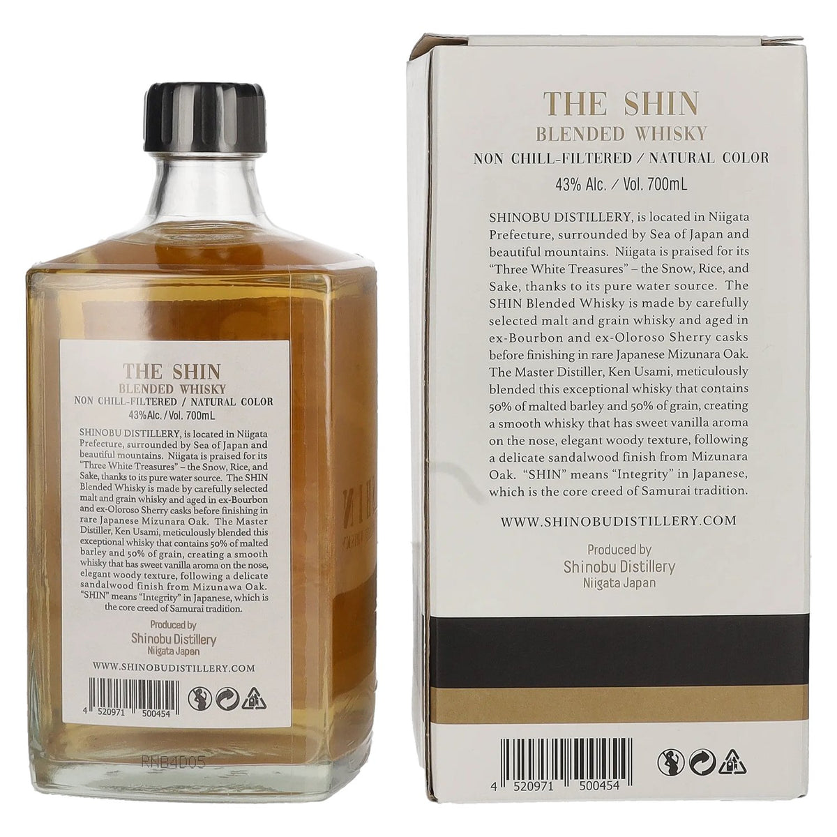 The Shin Blended Whisky MIZUNARA Japanese Oak Finish 43% Vol. 0,7l in Geschenkbox