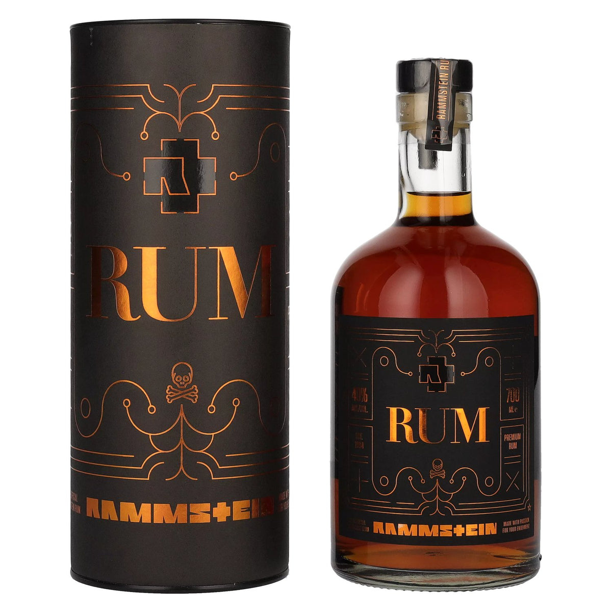 Rhum Rammstein Premium 40 % vol., 0,7 l, dans un coffret cadeau