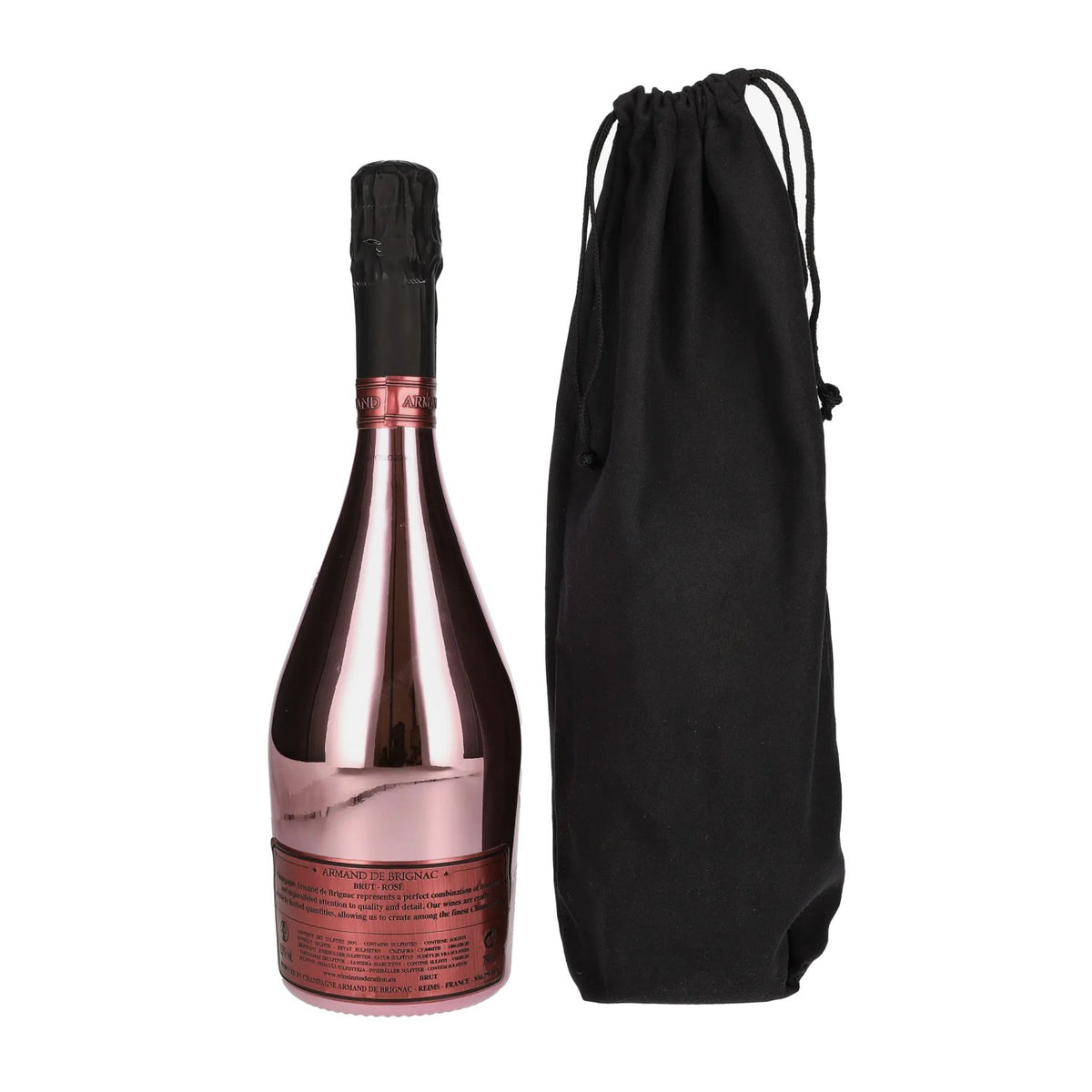 Armand de Brignac Rosé Champagne Brut 12.5% ABV 0.75l in a velvet bag