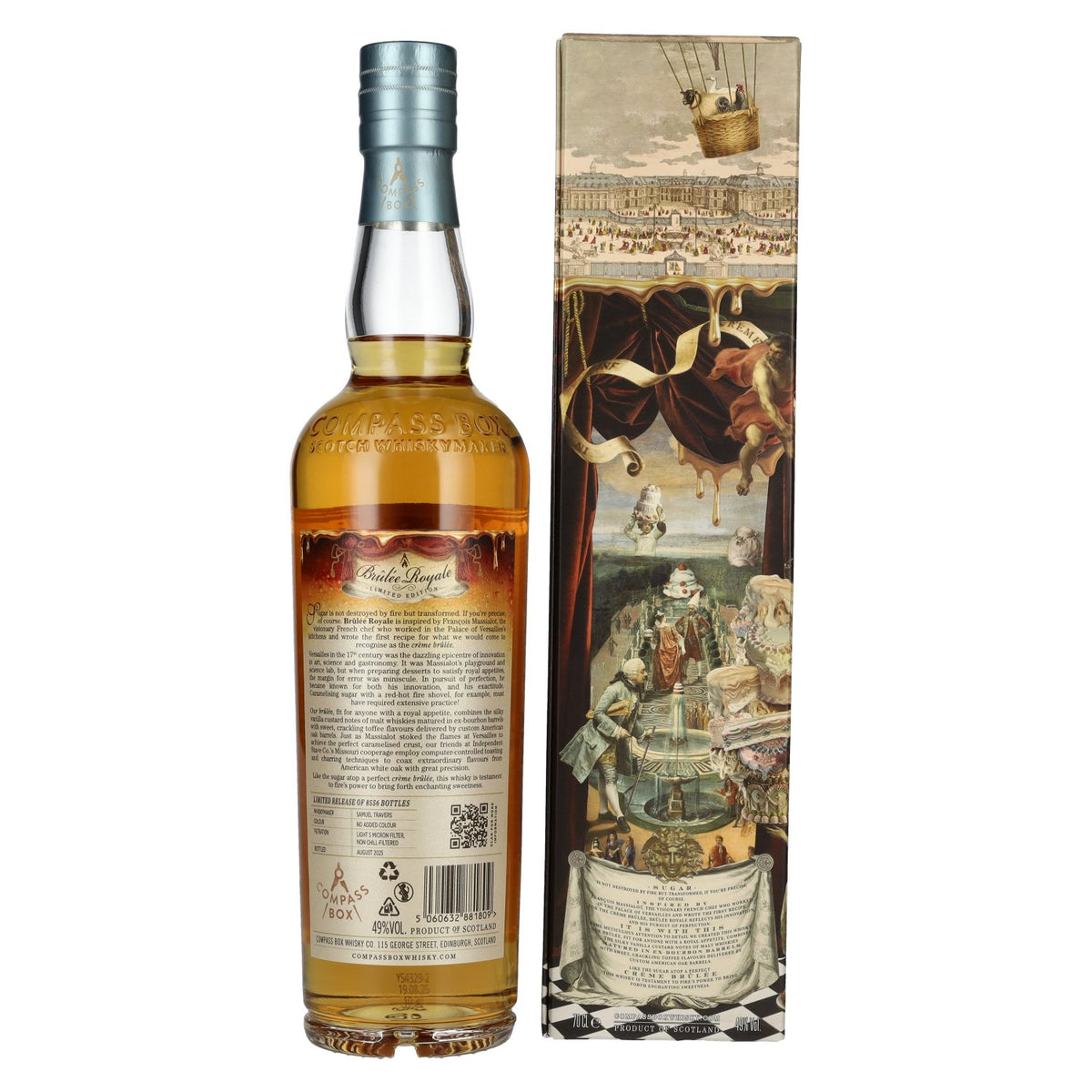 Compass Box BRÛLÉE ROYALE, whisky écossais blended malt, 49 % vol., 0,7 l, dans un coffret cadeau