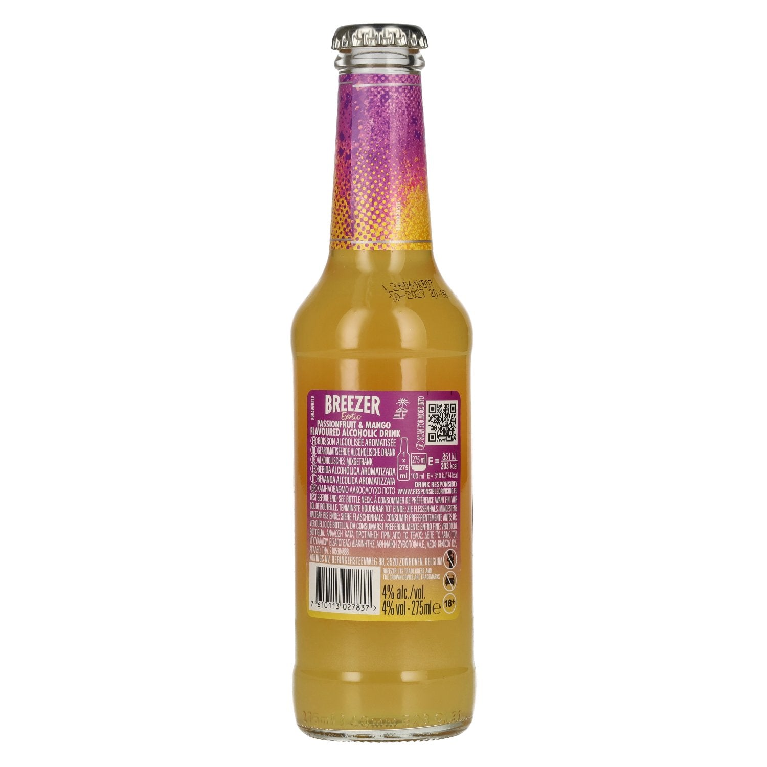 Bacardi Breezer Exotic Passionfruit & Mango 4% Vol. 12x0,275l