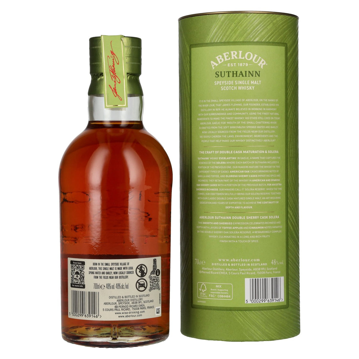 Aberlour SUTHAINN Double Sherry Cask Solera Travel Exclusive Speyside Single Malt Batch 001 48% vol. 0,7 l in geschenkverpakking