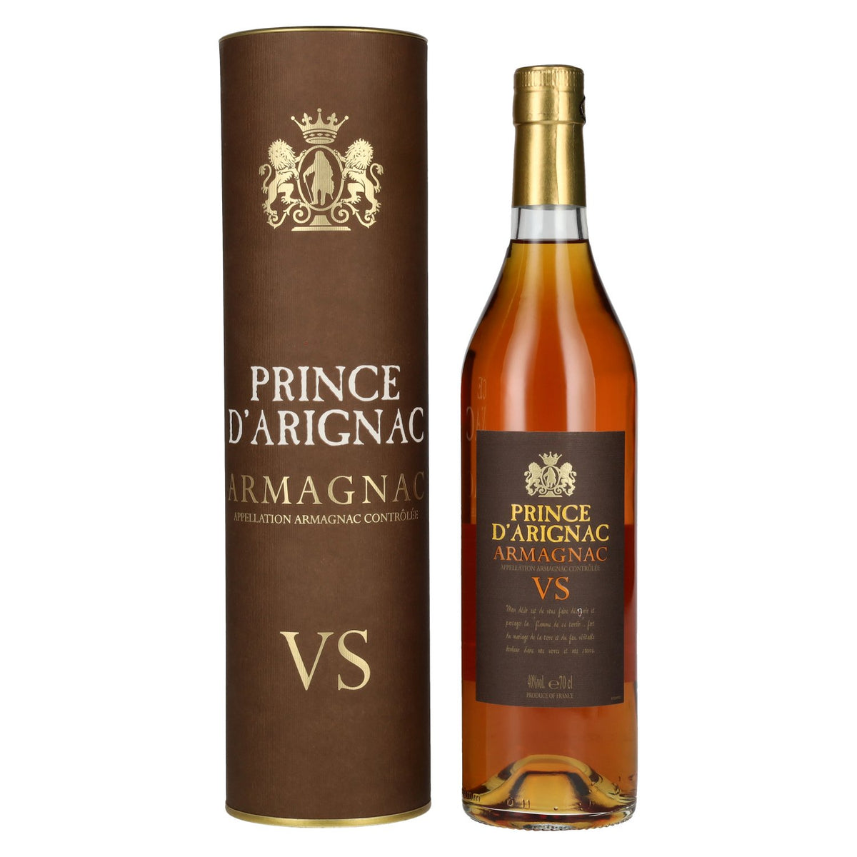 Armagnac Prince D'Arignac VS 40 % vol., 0,7 l, dans un coffret cadeau