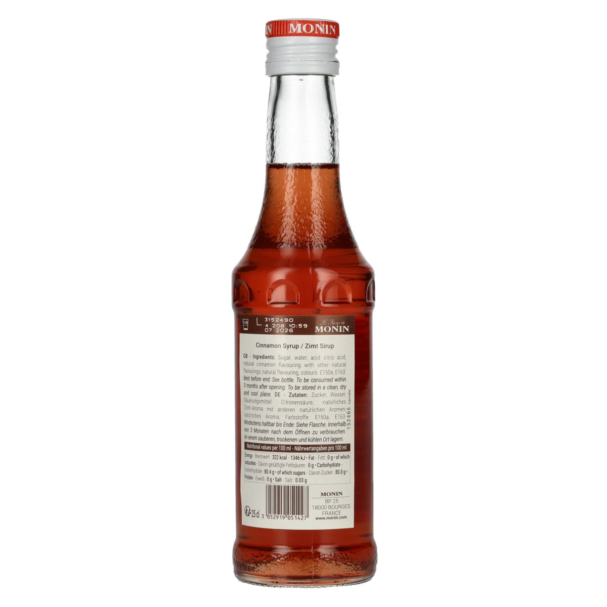 Sirop Monin à la cannelle, 0,25 l