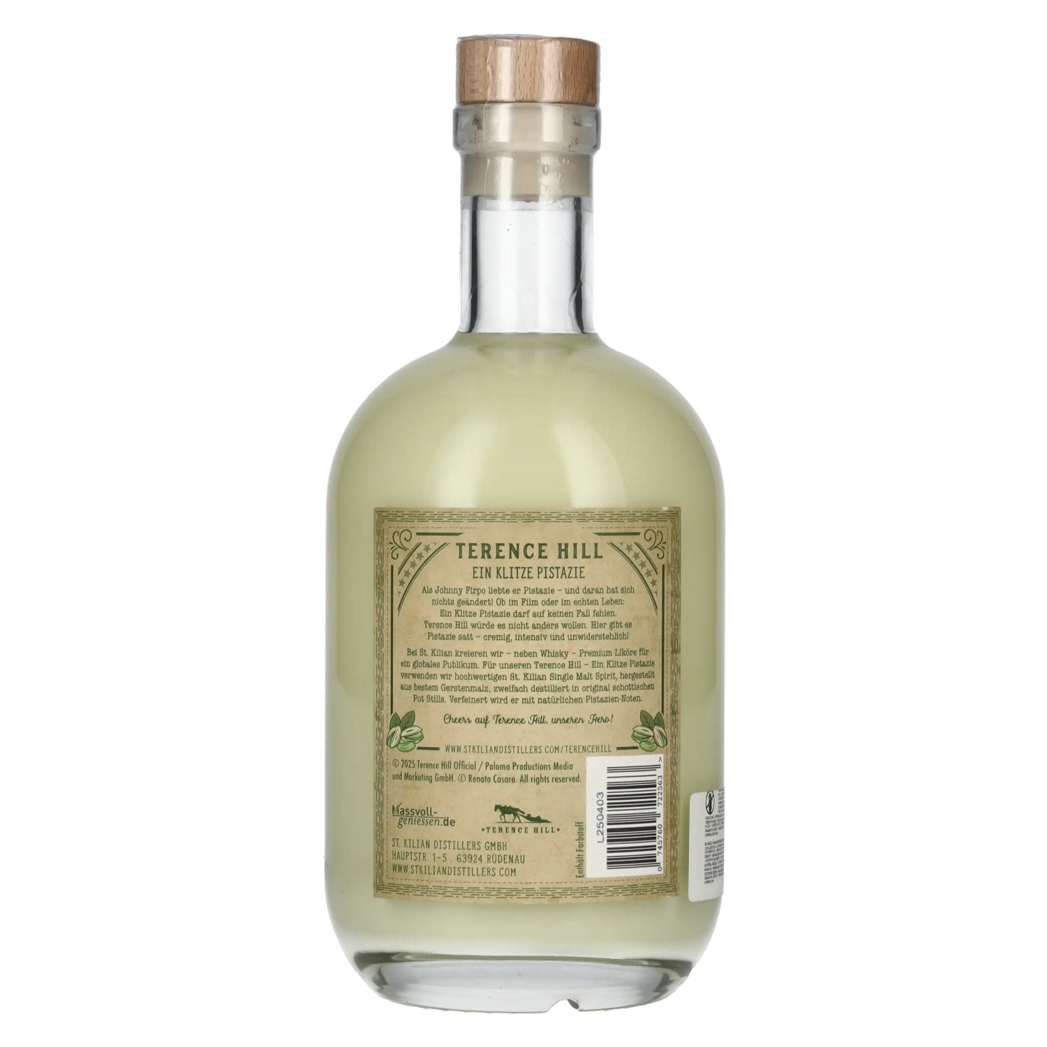 Terence Hill THE HERO UNE LICENCE DE PISTACHE Liqueur de crème 20% vol. 0,7l