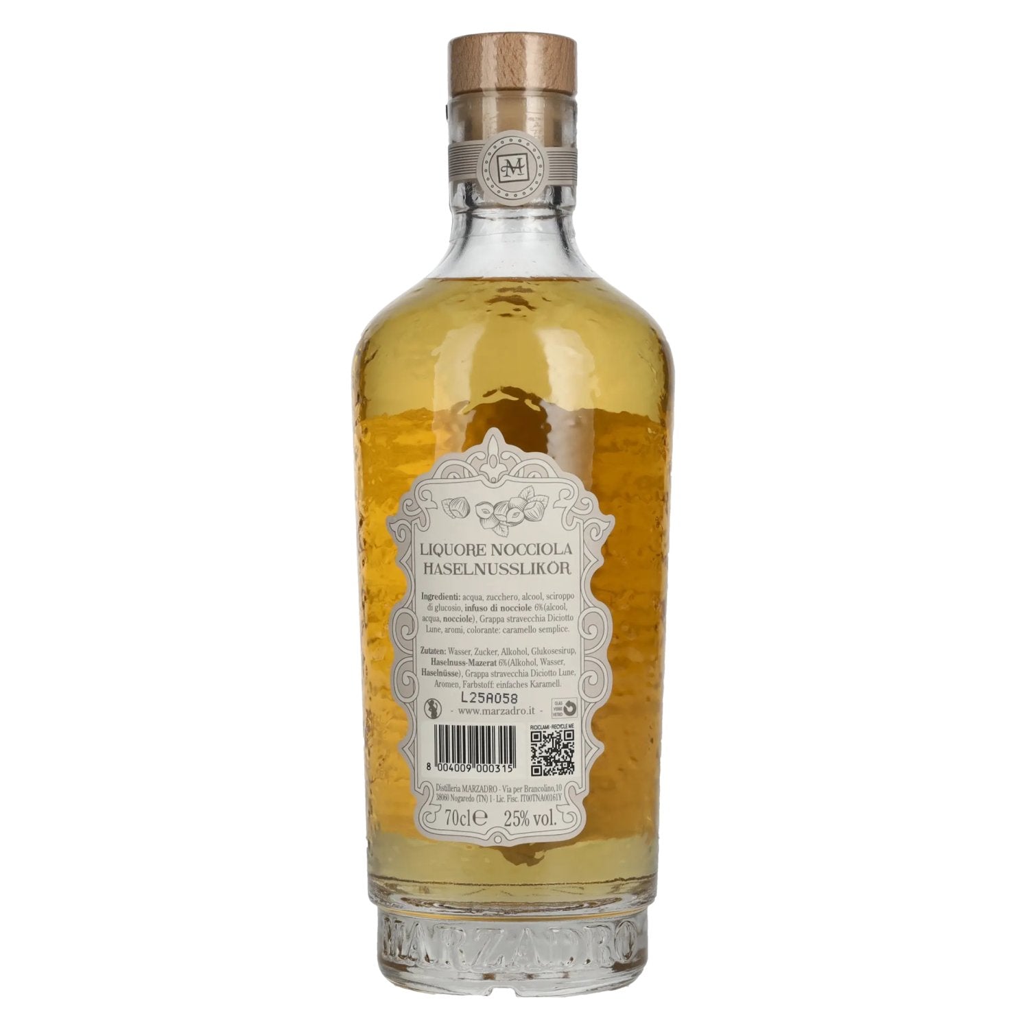 Marzadro Noiela Haselnuss Likör 25% Vol. 0,7l
