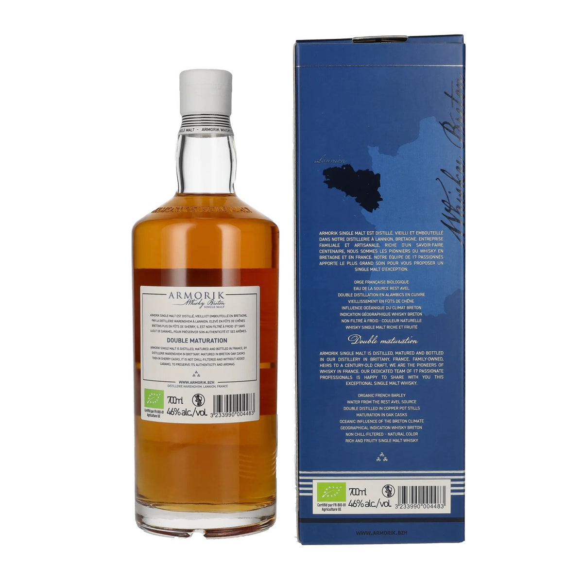 Armorik DOUBLE MATURATION Whisky Breton Single Malt 46% vol. 0.7l in a gift box