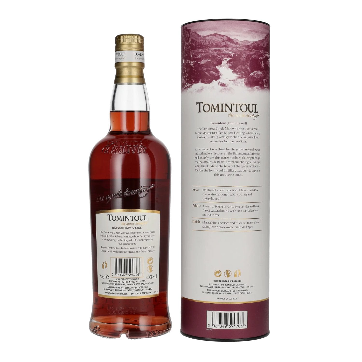 Tomintoul Small Batch Tawny Port Cask Finish 40% Vol. 0,7l in gift box