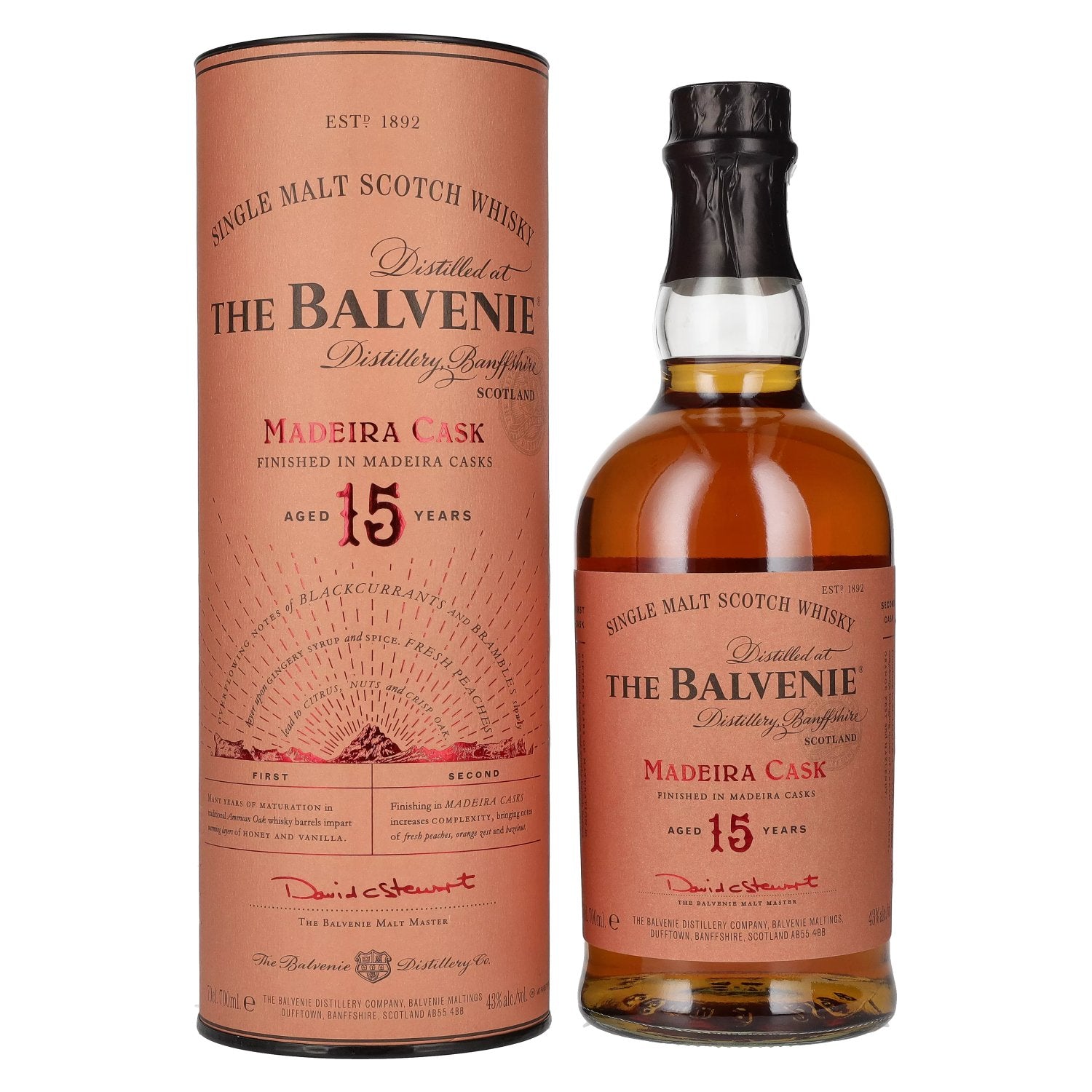 The Balvenie 15 Years Old Madeira Cask Finish 43% Vol. 0,7l in geschenkverpakking