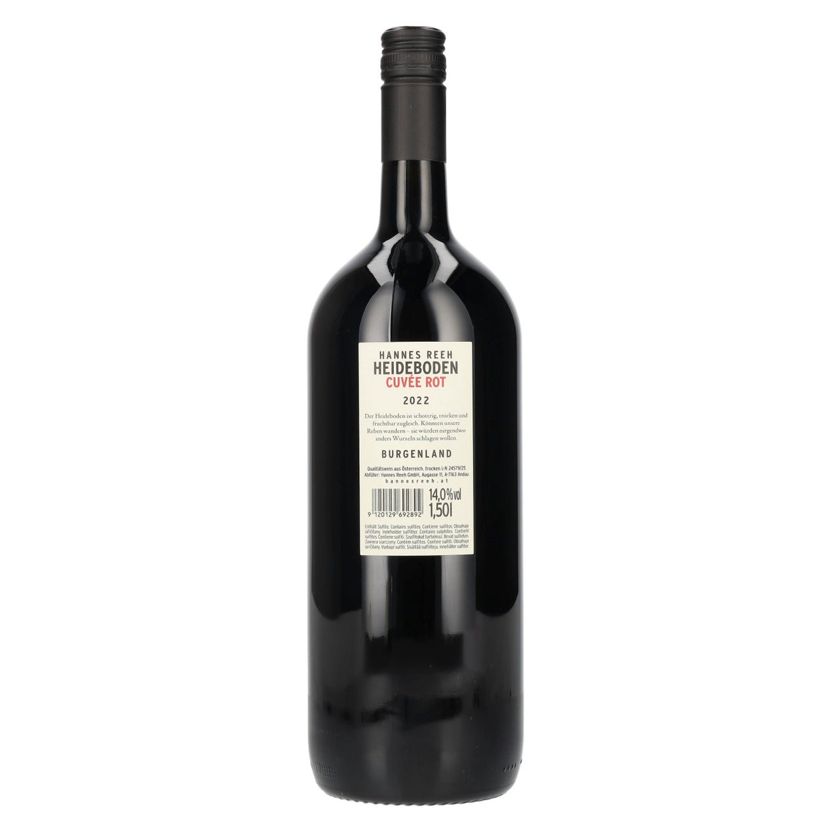 Hannes Reeh Heideboden Cuvée Rood 2022 14% vol. 1,5 l