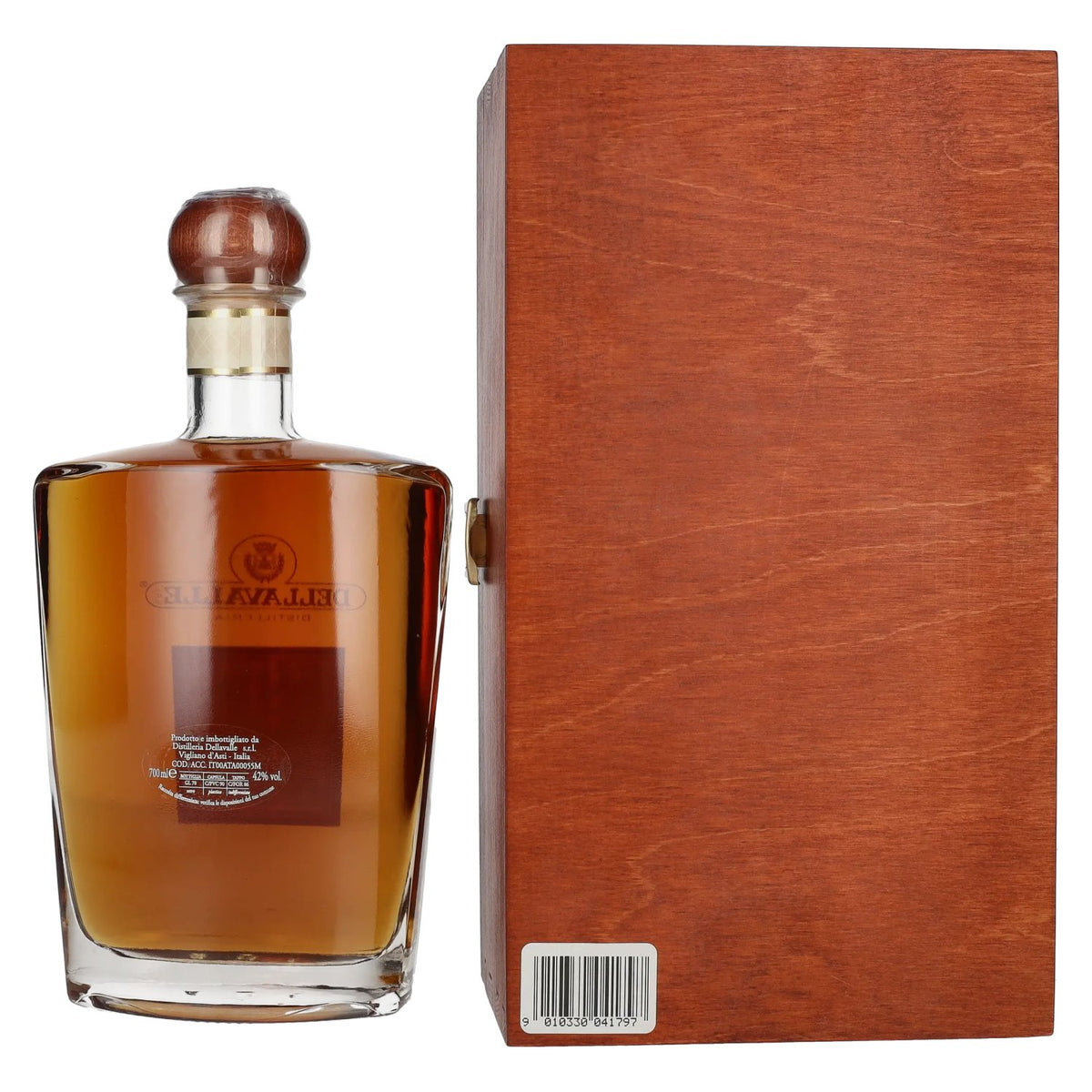 Dellavalle Grappa Aged in WHISKY barrels – Glen Scotia &amp; Bowmore Casks 2007 42% ABV 0.7l in a wooden box