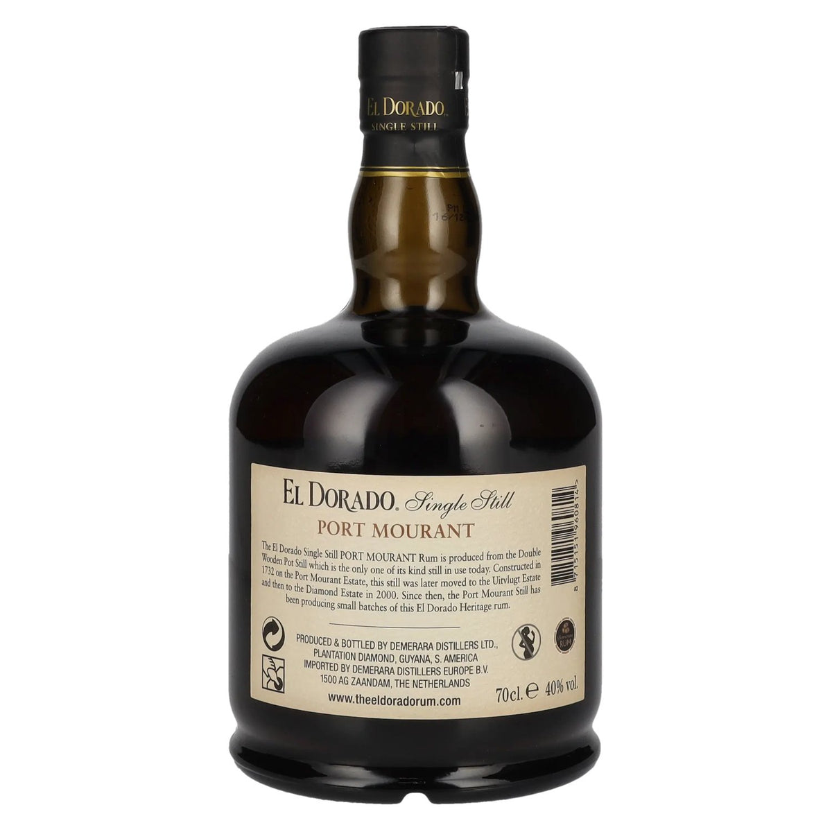 El Dorado Single Still PORT MOURANT Finest Demerara Rum 2009 40% vol. 0,7 l