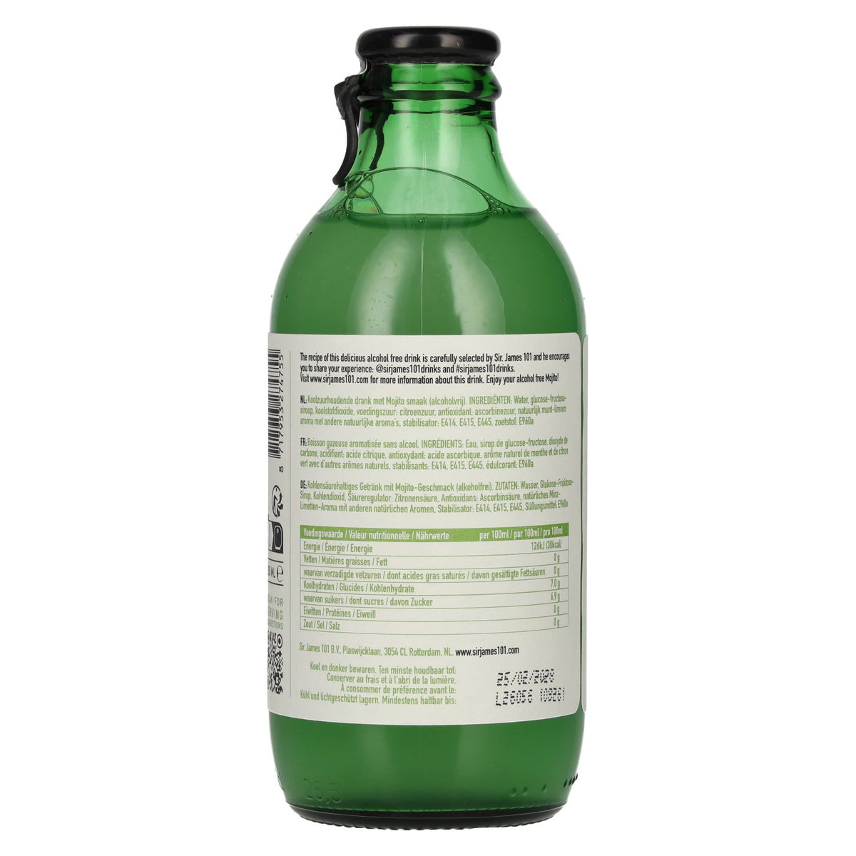 Sir. James 101 MOJITO Mocktail, alcohol-free, 12 x 0.25 l