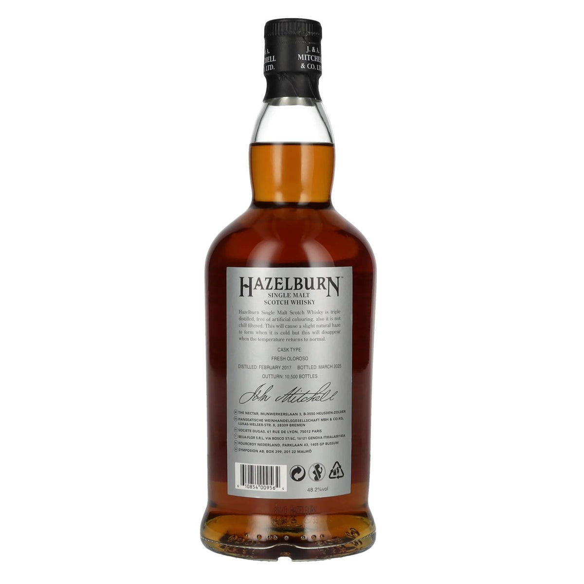 Hazelburn 8 ans d'âge, vieilli en fûts d'Oloroso, whisky single malt de Campbeltown, 48,2 % vol., 0,7 l