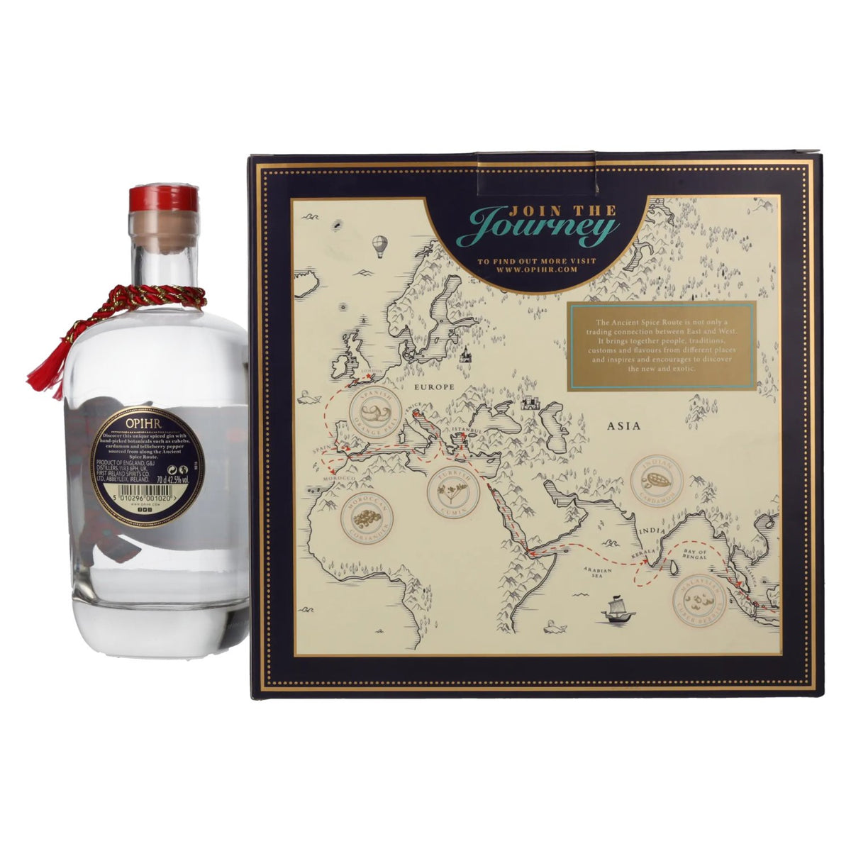 Opihr ORIENTAL SPICED London Dry Gin 42.5% ABV, 0.7 l, in a gift box with a globe-shaped glass