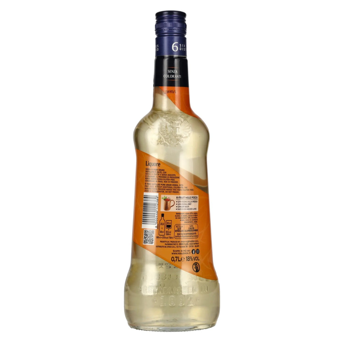 Keglevich with Pure Vodka &amp; Pure Fruit PESCA 18% vol. 0.7 l