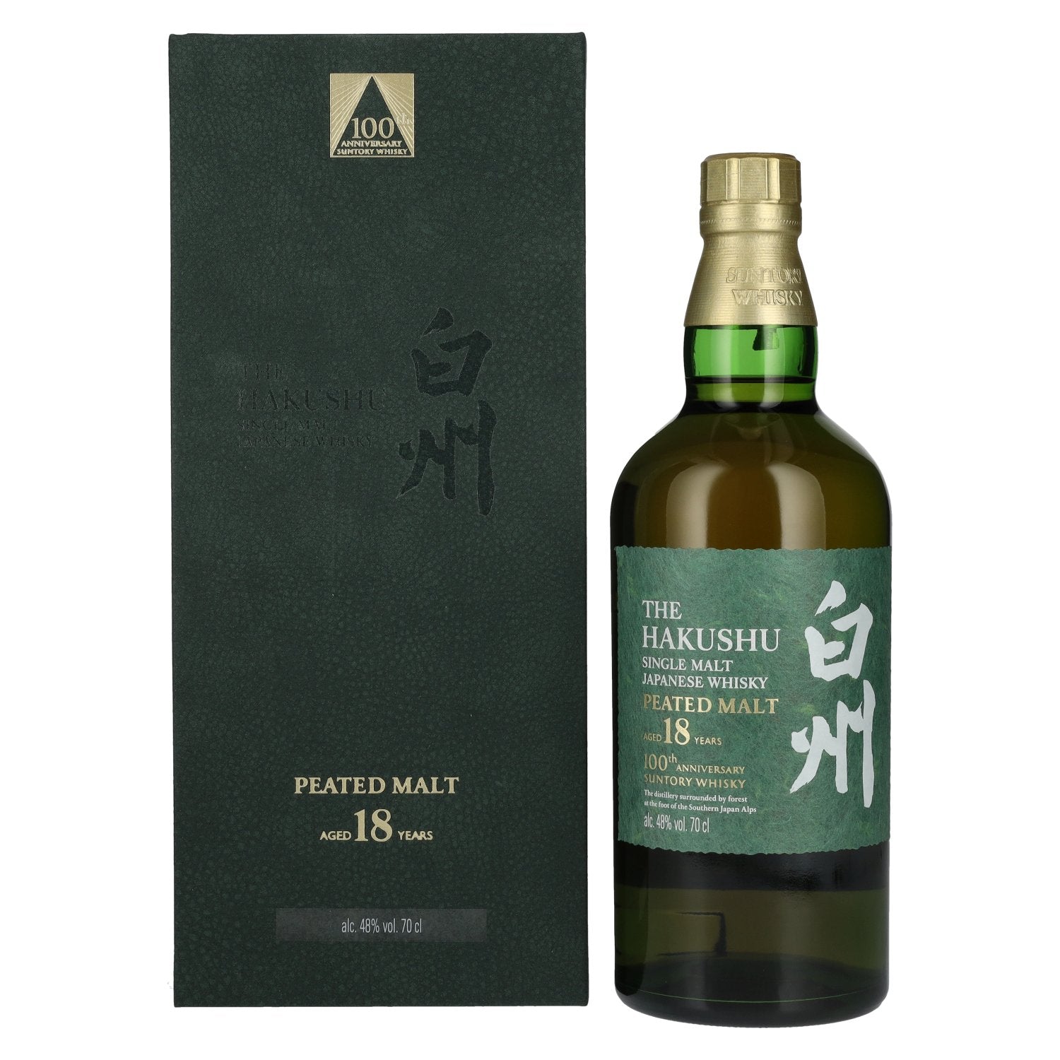 Suntory The Hakushu 18 Years Old 100th ANNIVERSARY EDITION Single Malt Whisky 48% Vol. 0,7l in geschenkverpakking