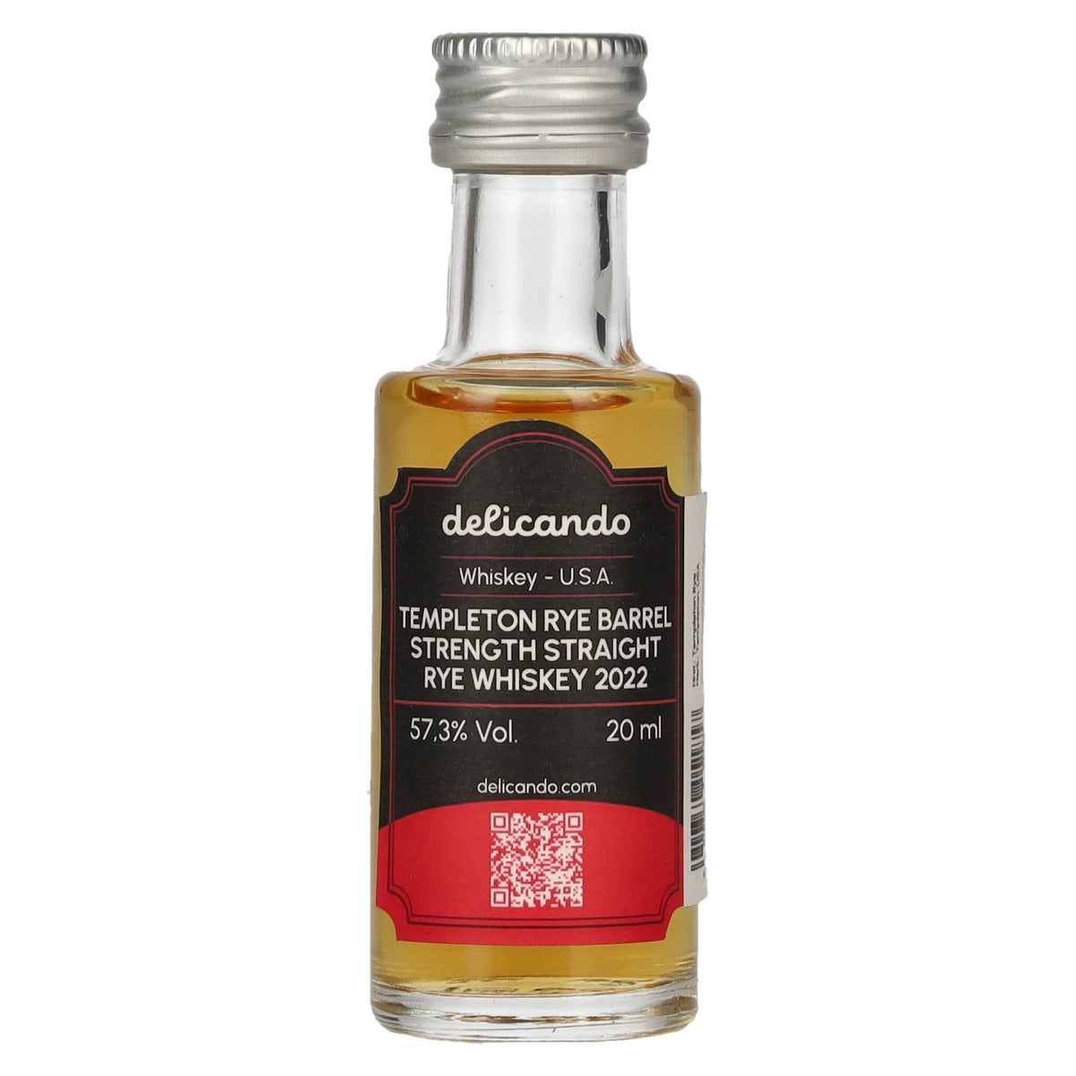 Templeton Rye Barrel Strength Straight Rye Whiskey 2022 57.3% vol. 0.02 l