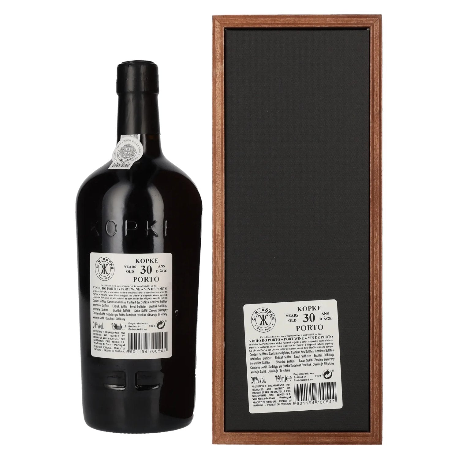 Kopke 30 Years Old TAWNY Porto 20% Vol. 0,75l dans une caisse en bois
