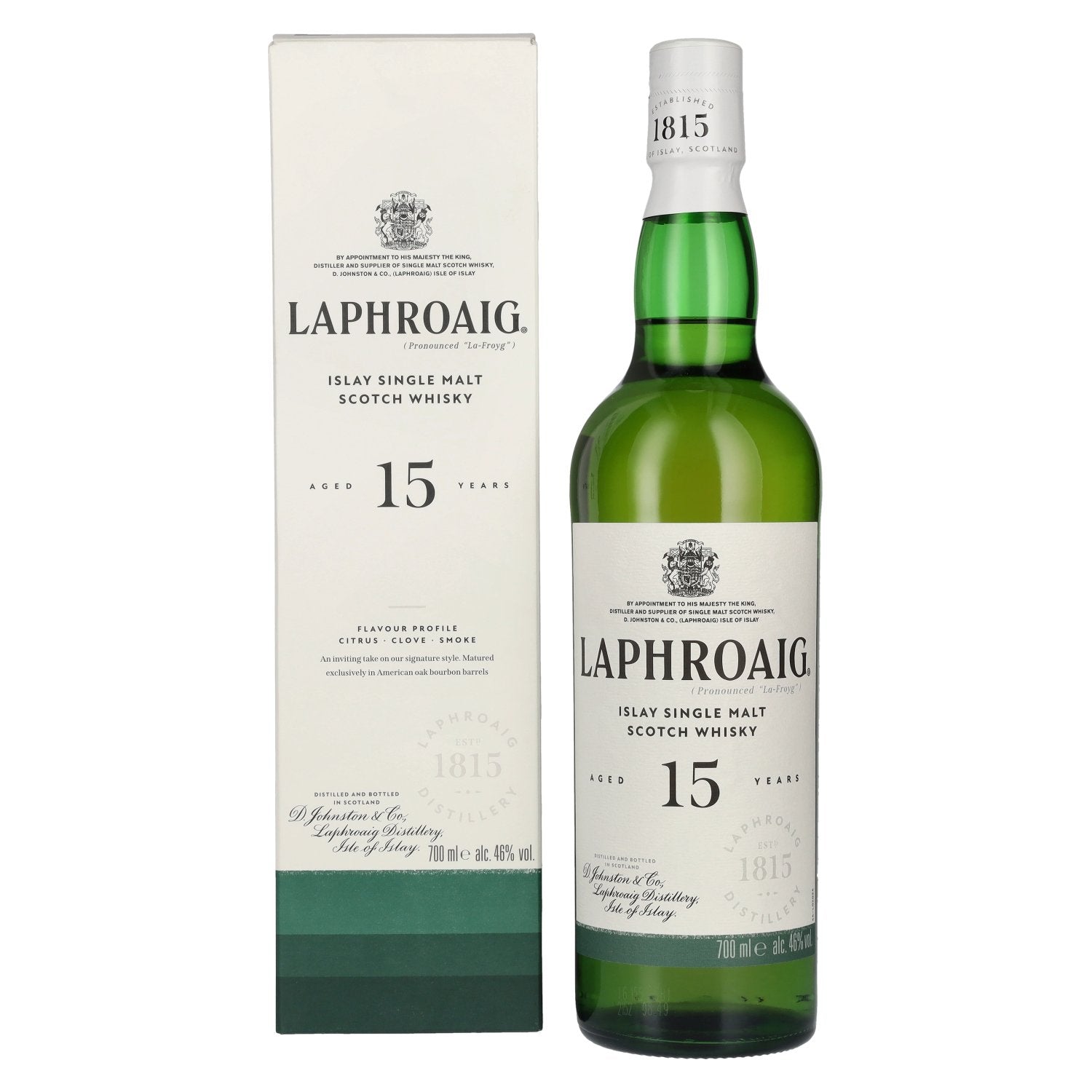 Laphroaig 15 Years Old Islay Single Malt Scotch Whisky 46% vol. 0,7 l in geschenkverpakking