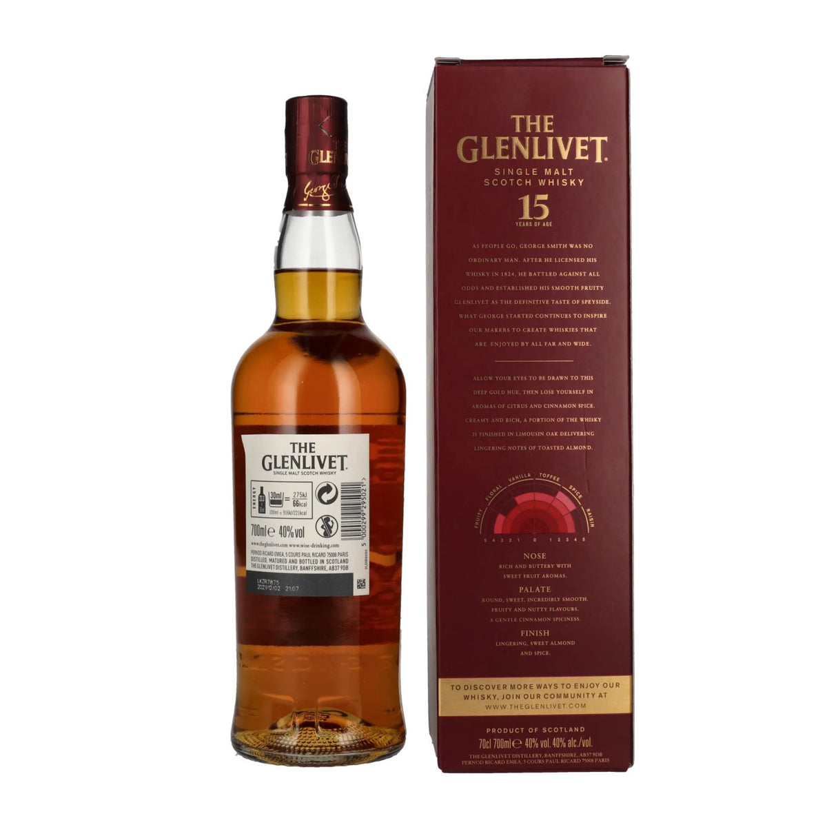 The Glenlivet 15 Years Old FRENCH OAK RESERVE 40% vol. 0.7 l in a gift box