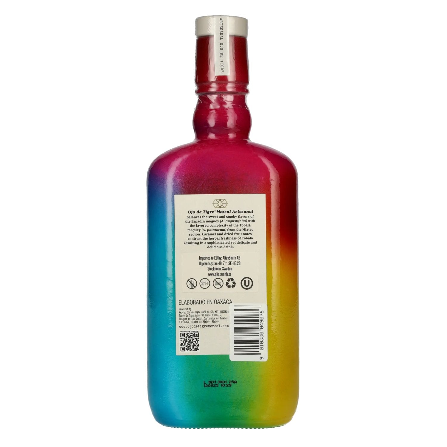Ojo de Tigre Mezcal Artesanal Joven 100% Agave PRIDE EDITION 37% vol. 0,7l