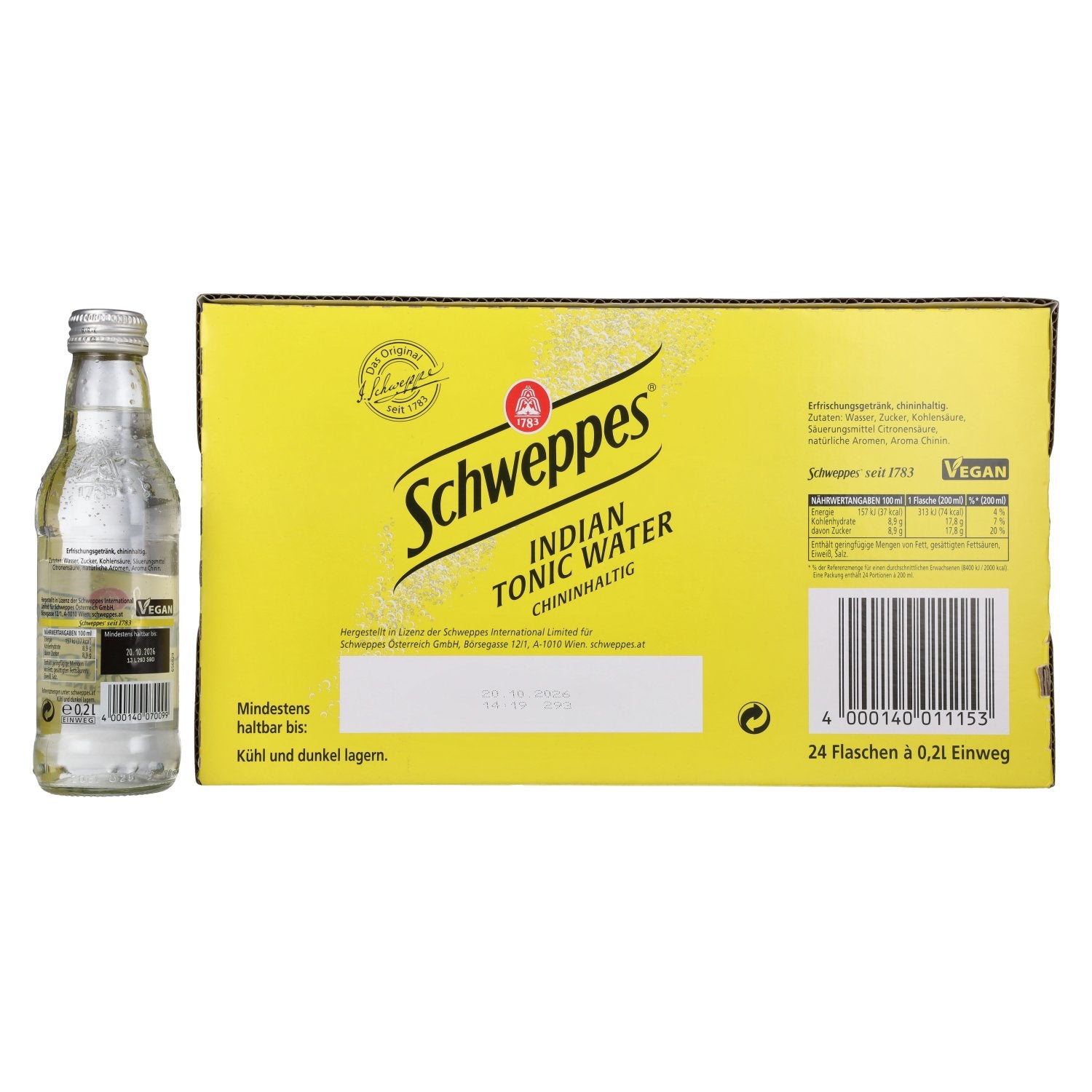 Schweppes Indisch Tonic Water 24x0,2l