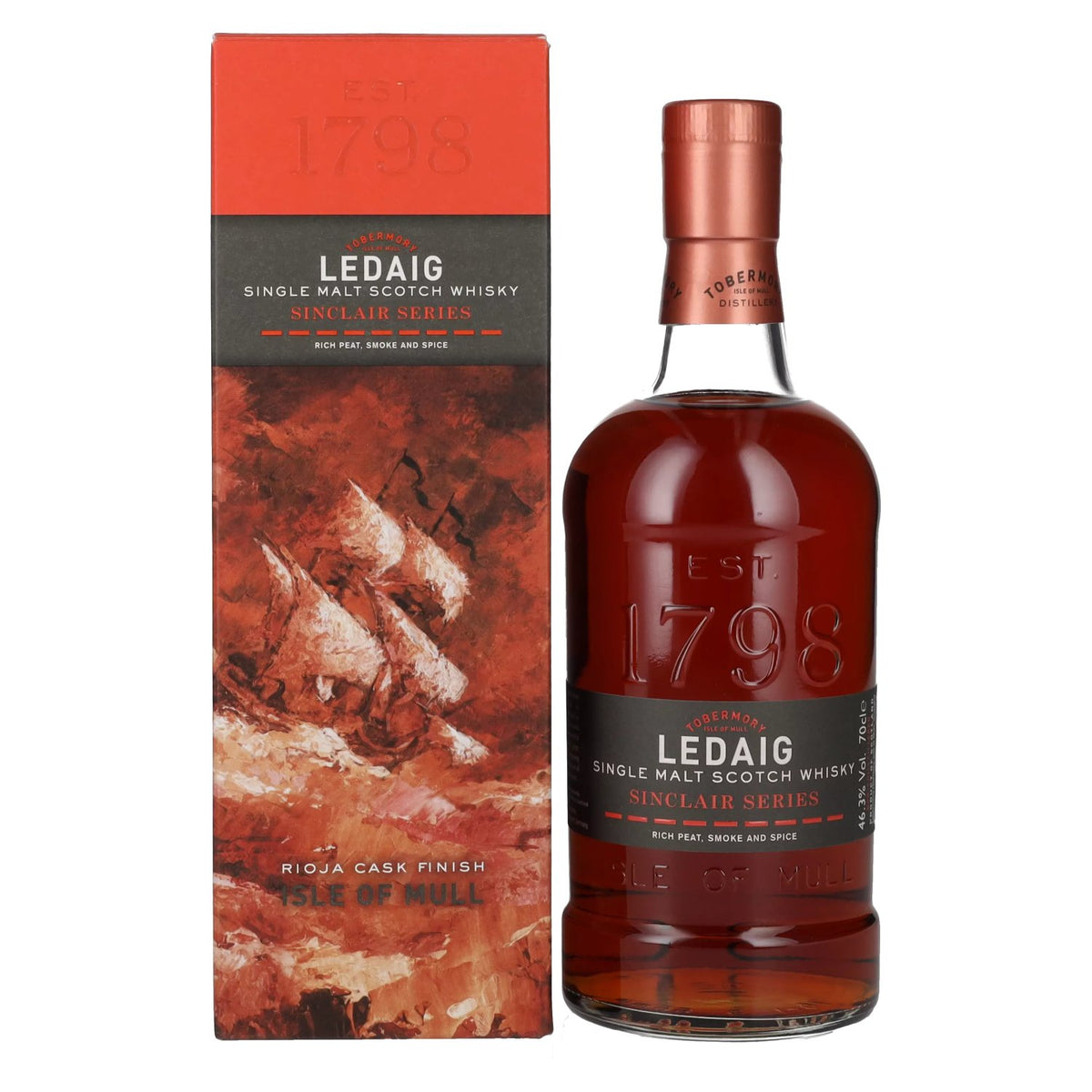 Ledaig SINCLAIR SERIES Rioja Cask Finish 46,3% vol. 0,7 l in geschenkverpakking