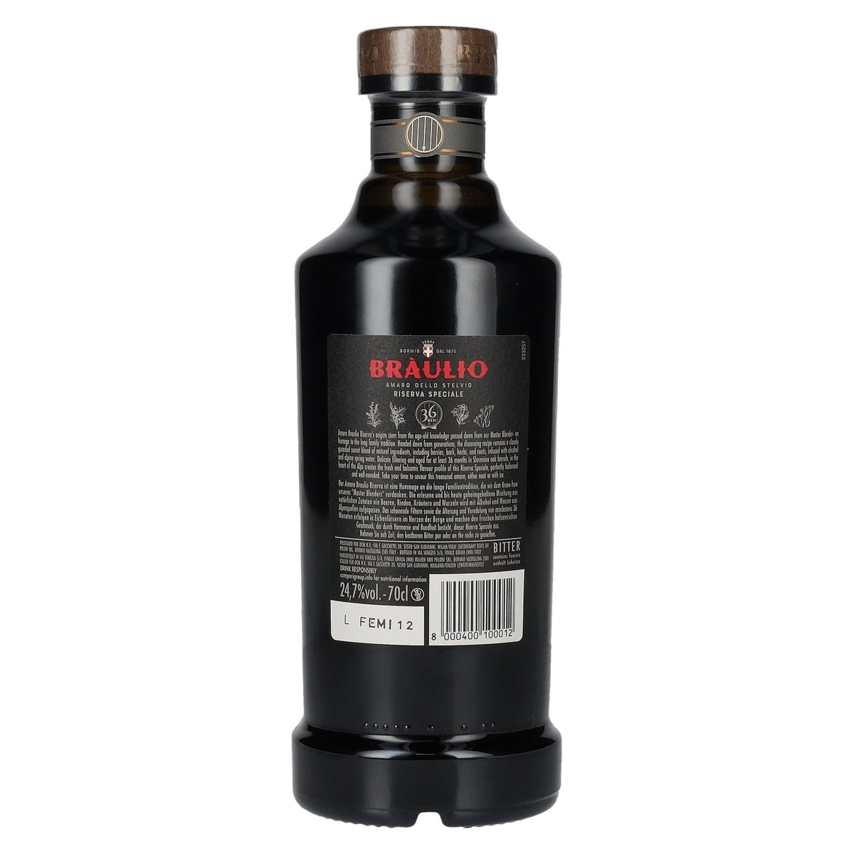 Bràulio Riserva Speciale Amaro Bitter 2020 24,7% vol. 0,7 l