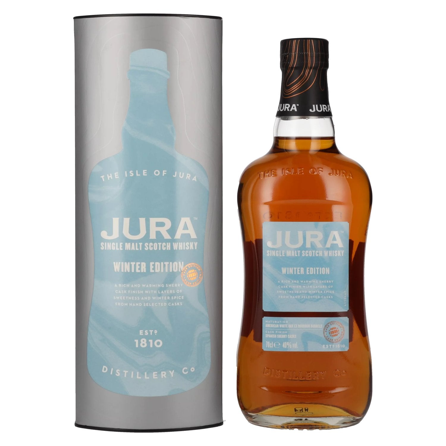Jura Single Malt Scotch Whisky WINTER Edition 40% Vol. 0,7l in geschenkverpakking