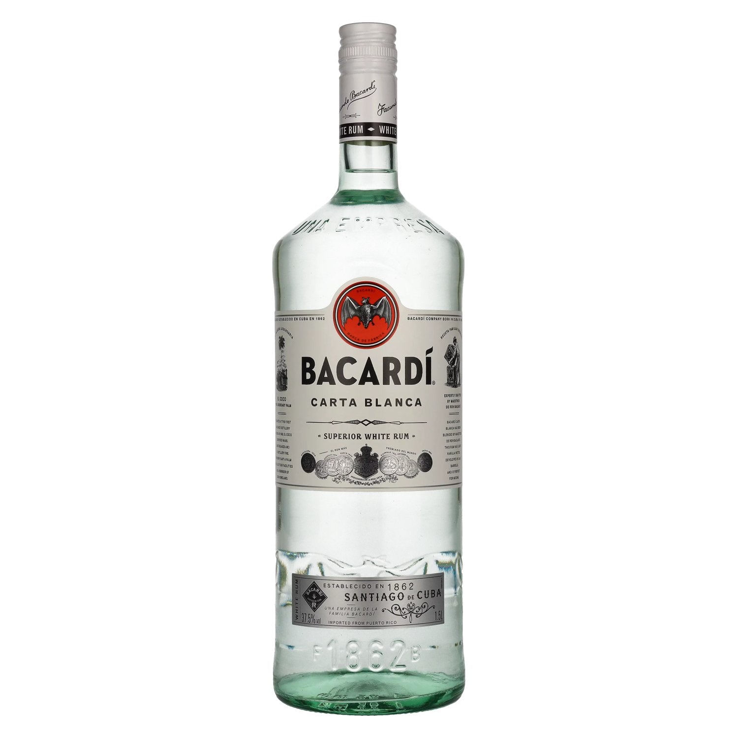 Bacardi Ron Carta Blanca Superior 37,5 % vol. 1,5 l